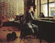 Ilya Repin Prepare of Exam France oil painting artist
